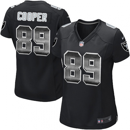 Women's Nike Oakland Raiders 89 Amari Cooper Limited Black Strobe NFL Jersey