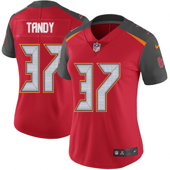 Women's Nike Tampa Bay Buccaneers 37 Keith Tandy Elite Red Team Color NFL Jersey