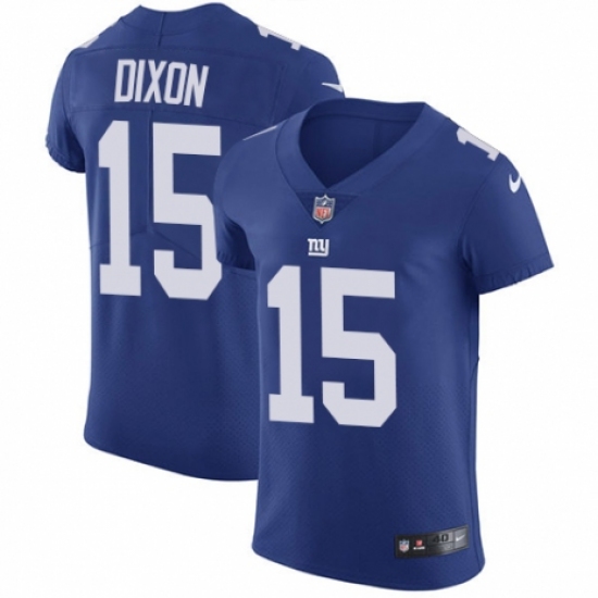 Men's Nike New York Giants 15 Riley Dixon Royal Blue Team Color Vapor Untouchable Elite Player NFL Jersey
