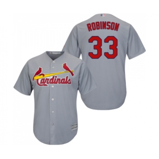 Youth St. Louis Cardinals 33 Drew Robinson Replica Grey Road Cool Base Baseball Jersey
