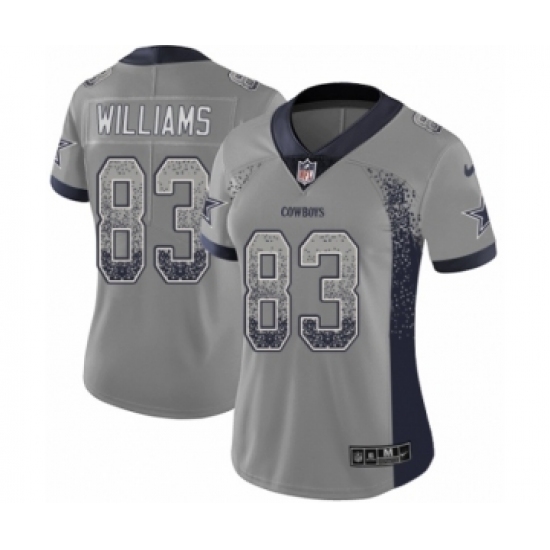 Women's Nike Dallas Cowboys 83 Terrance Williams Limited Gray Rush Drift Fashion NFL Jersey
