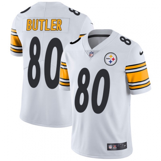 Men's Nike Pittsburgh Steelers 80 Jack Butler White Vapor Untouchable Limited Player NFL Jersey
