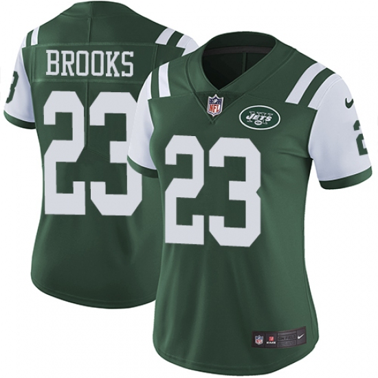 Women's Nike New York Jets 23 Terrence Brooks Green Team Color Vapor Untouchable Limited Player NFL Jersey