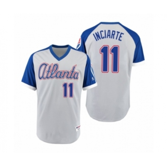 Youth Braves 11 Ender Inciarte Gray Royal 1979 Turn Back the Clock Authentic Jersey