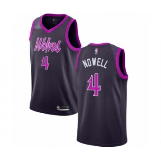 Women's Minnesota Timberwolves 4 Jaylen Nowell Swingman Purple Basketball Jersey - City Edition