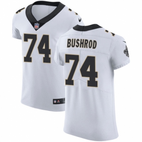 Men's Nike New Orleans Saints 74 Jermon Bushrod White Vapor Untouchable Elite Player NFL Jersey
