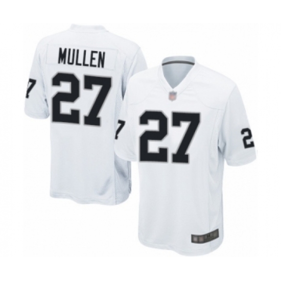 Men's Oakland Raiders 27 Trayvon Mullen Game White Football Jersey