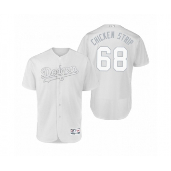 Men's Dodgers 68 Ross Stripling Chicken Strip White 2019 Players Weekend Authentic Jersey