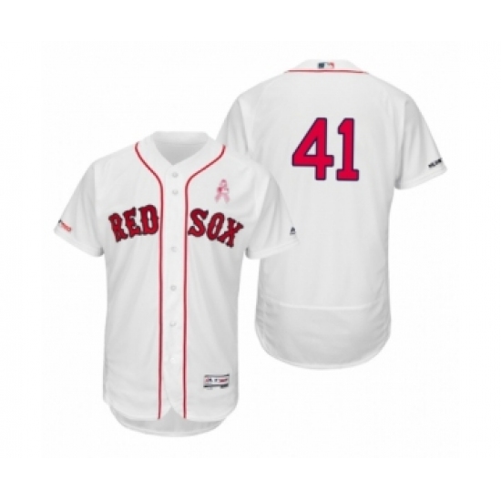 Men's Chris Sale Boston Red Sox 41 White 2019 Mothers Day flex base Jersey