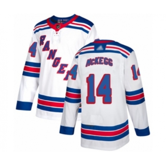 Youth New York Rangers 14 Greg McKegg Authentic White Away Hockey Jersey