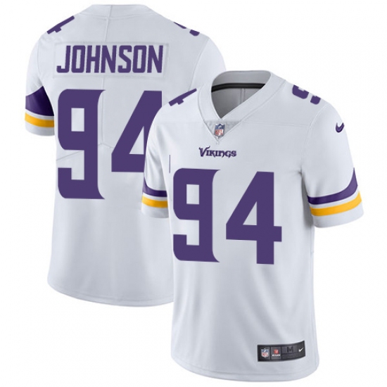 Men's Nike Minnesota Vikings 94 Jaleel Johnson White Vapor Untouchable Limited Player NFL Jersey
