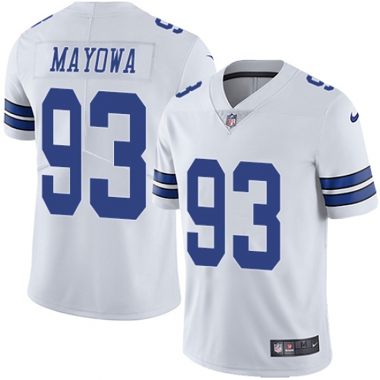Men's Nike Dallas Cowboys 93 Benson Mayowa White Vapor Untouchable Limited Player NFL Jersey
