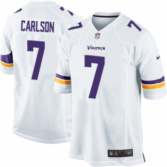 Men's Nike Minnesota Vikings 7 Daniel Carlson Game White NFL Jersey