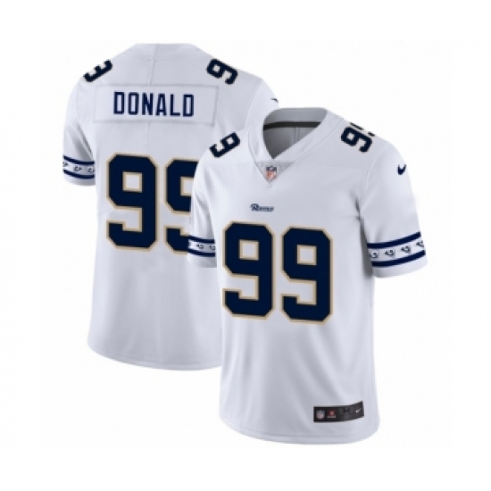 Men's Los Angeles Rams 99 Aaron Donald White Team Logo Cool Edition Jersey