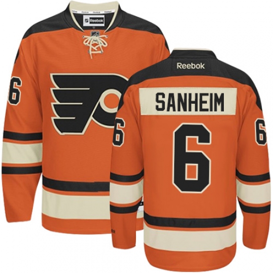 Youth Reebok Philadelphia Flyers 6 Travis Sanheim Authentic Orange New Third NHL Jersey