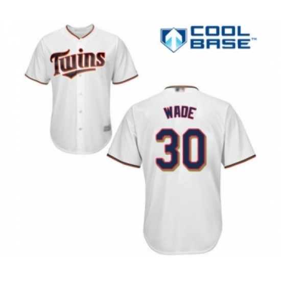 Youth Minnesota Twins 30 LaMonte Wade Authentic White Home Cool Base Baseball Player Jersey