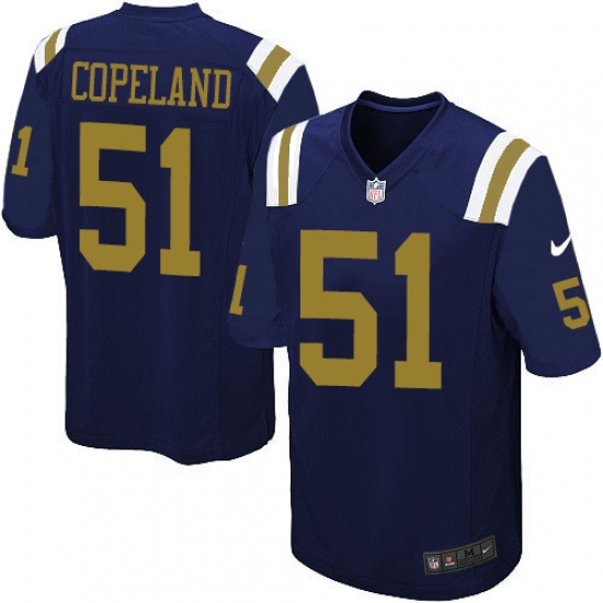 Men's Nike New York Jets 51 Brandon Copeland Limited Navy Blue Alternate NFL Jersey