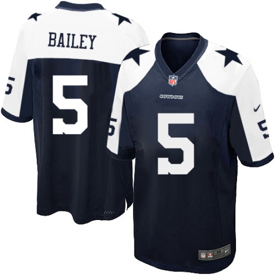 Men's Nike Dallas Cowboys 5 Dan Bailey Game Navy Blue Throwback Alternate NFL Jersey