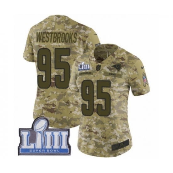 Women's Nike Los Angeles Rams 95 Ethan Westbrooks Limited Camo 2018 Salute to Service Super Bowl LIII Bound NFL Jersey