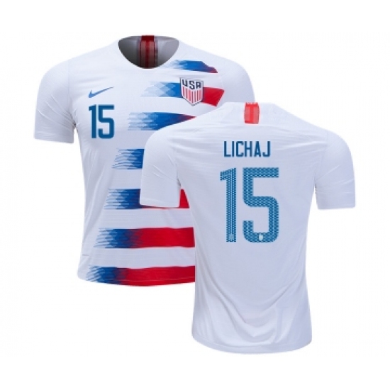 USA 15 Lichaj Home Kid Soccer Country Jersey