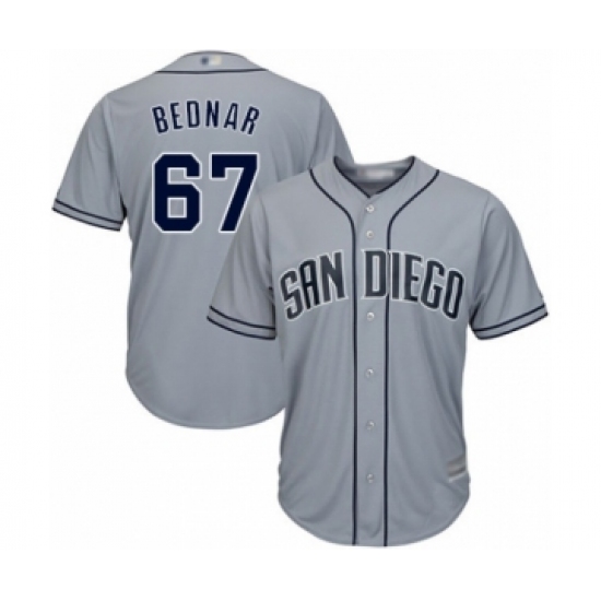 Youth San Diego Padres 67 David Bednar Authentic Grey Road Cool Base Baseball Player Jersey