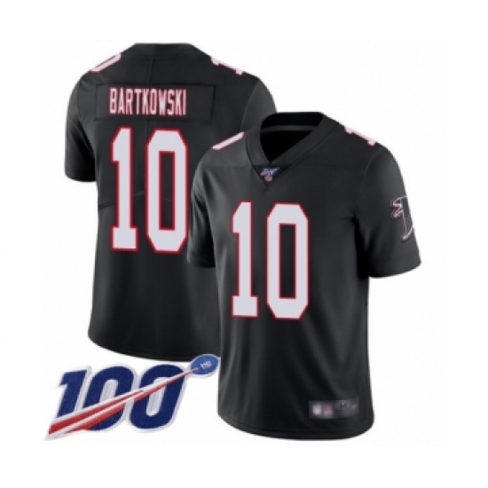 Men's Atlanta Falcons 10 Steve Bartkowski Black Alternate Vapor Untouchable Limited Player 100th Season Football Jersey