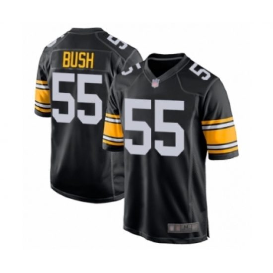 Men's Pittsburgh Steelers 55 Devin Bush Game Black Alternate Football Jersey