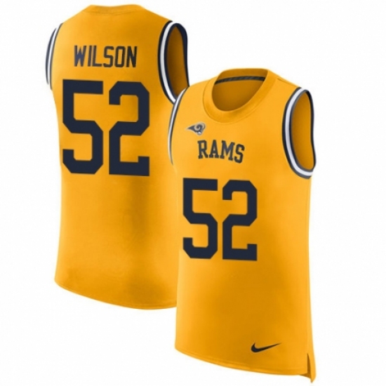 Men's Nike Los Angeles Rams 52 Ramik Wilson Limited Gold Rush Player Name & Number Tank Top NFL Jersey