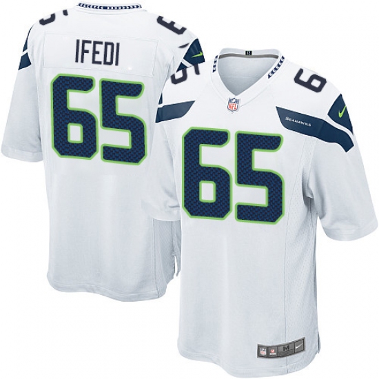 Men's Nike Seattle Seahawks 65 Germain Ifedi Game White NFL Jersey