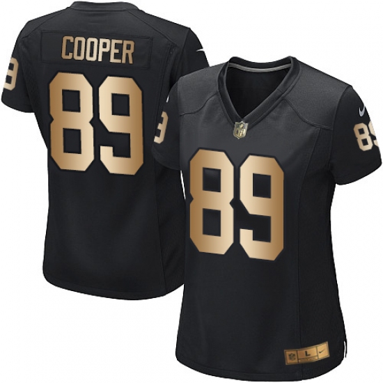Women's Nike Oakland Raiders 89 Amari Cooper Elite Black/Gold Team Color NFL Jersey