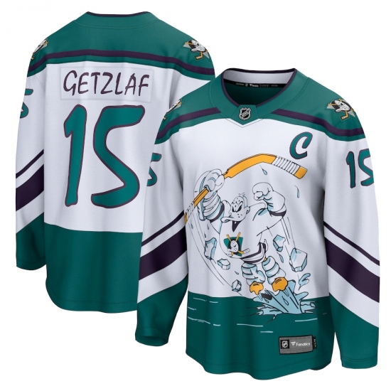 Men's Anaheim Ducks 15 Ryan Getzlaf Fanatics Branded White 2020-21 Special Edition Breakaway Player Jersey