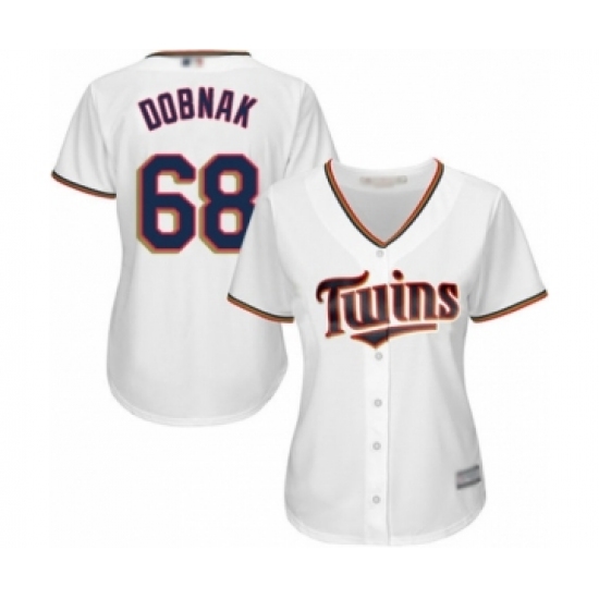 Women's Minnesota Twins 68 Randy Dobnak Authentic White Home Cool Base Baseball Player Jersey