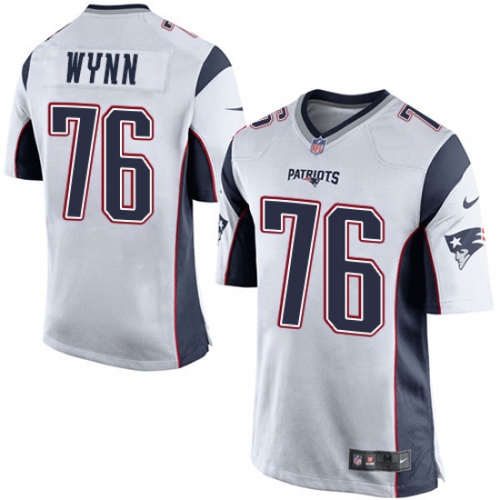 Men's Nike New England Patriots 76 Isaiah Wynn Game White NFL Jersey