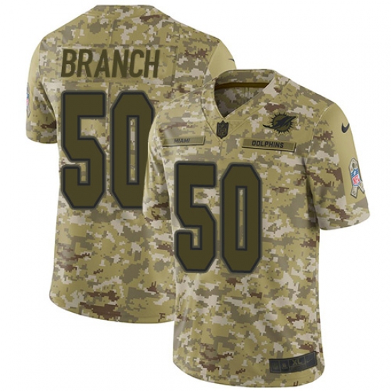 Youth Nike Miami Dolphins 50 Andre Branch Limited Camo 2018 Salute to Service NFL Jersey