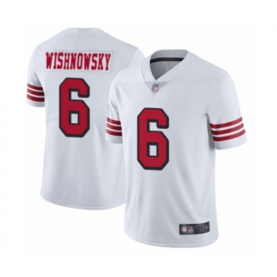 Men's San Francisco 49ers 6 Mitch Wishnowsky Limited White Rush Vapor Untouchable Football Jersey