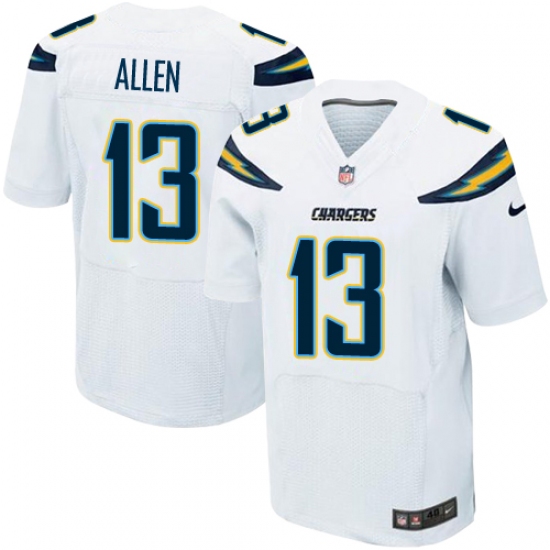 Men's Nike Los Angeles Chargers 13 Keenan Allen New Elite White NFL Jersey