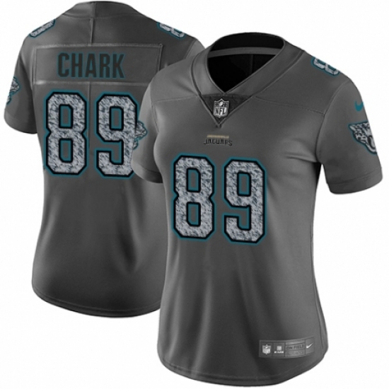 Women's Nike Jacksonville Jaguars 89 DJ Chark Gray Static Vapor Untouchable Limited NFL Jersey