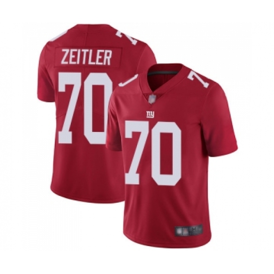 Men's New York Giants 70 Kevin Zeitler Red Alternate Vapor Untouchable Limited Player Football Jersey
