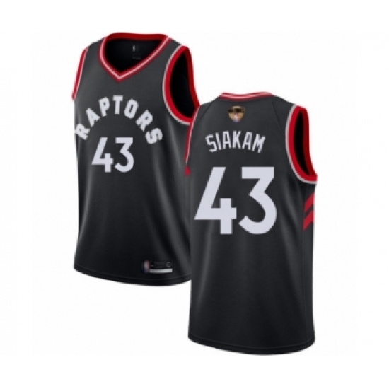 Women's Toronto Raptors 43 Pascal Siakam Swingman Black 2019 Basketball Finals Bound Jersey Statement Edition