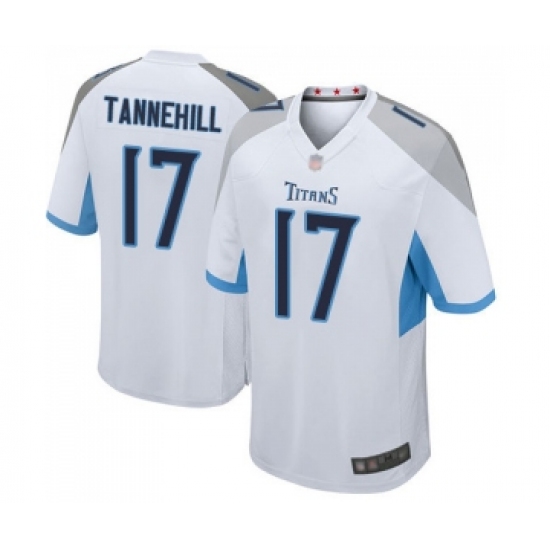 Men's Tennessee Titans 17 Ryan Tannehill Game White Football Jersey