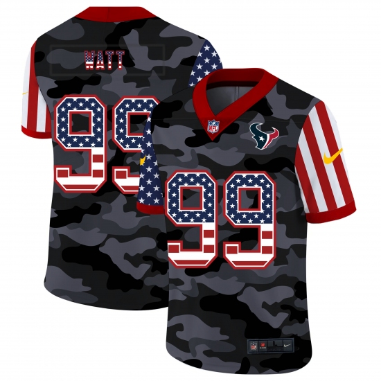 Men's Houston Texans 99 J.J. Watt Camo Flag Nike Limited Jersey