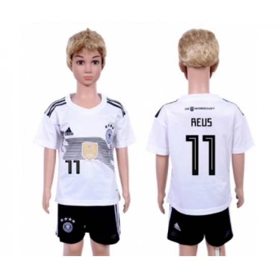 Germany 11 Reus White Home Kid Soccer Country Jersey