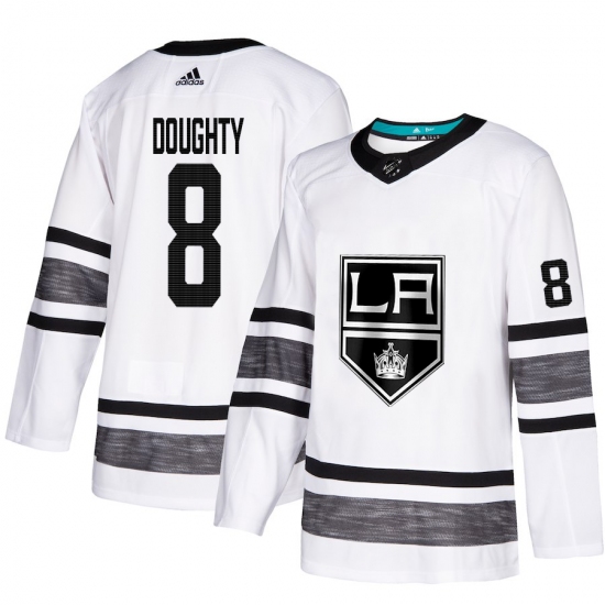 Men's Adidas Los Angeles Kings 8 Drew Doughty White 2019 All-Star Game Parley Authentic Stitched NHL Jersey