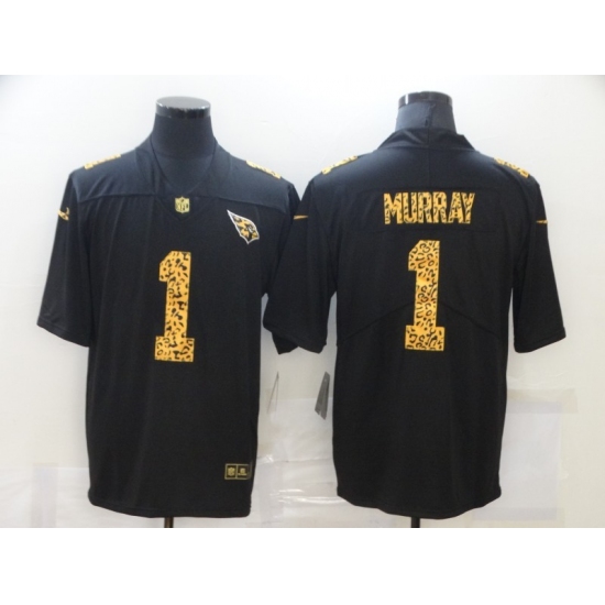 Men's Arizona Cardinals 1 Kyler Murray Black Nike Leopard Print Limited Jersey