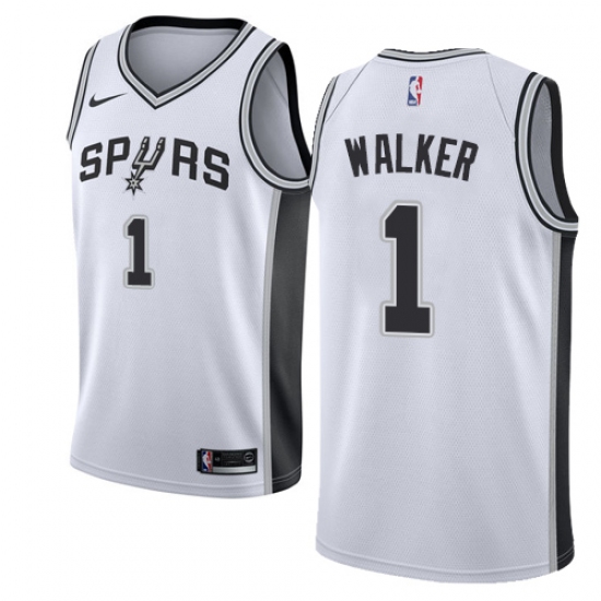 Youth Nike San Antonio Spurs 1 Lonnie Walker Swingman White NBA Jersey - Association Edition