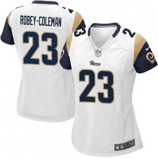 Women's Nike Los Angeles Rams 23 Nickell Robey-Coleman Game White NFL Jersey