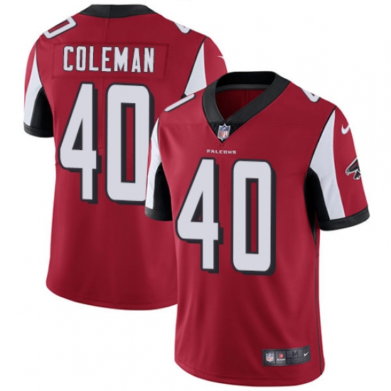 Youth Nike Atlanta Falcons 40 Derrick Coleman Red Team Color Vapor Untouchable Limited Player NFL Jersey