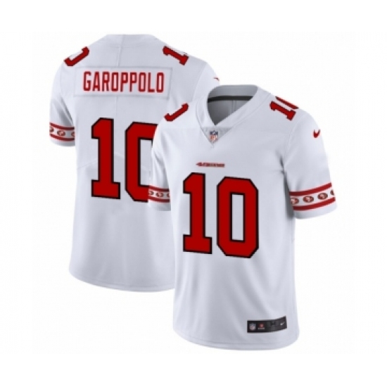 Men's San Francisco 49ers 10 Jimmy Garoppolo White Team Logo Cool Edition Jersey