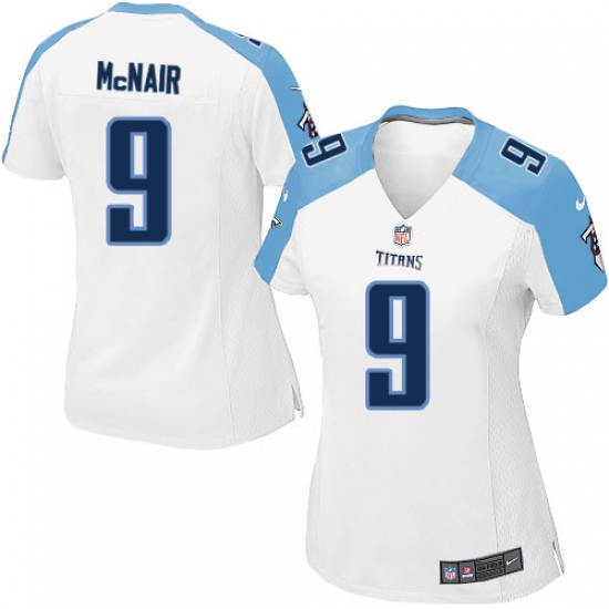 Women's Nike Tennessee Titans 9 Steve McNair Game White NFL Jersey