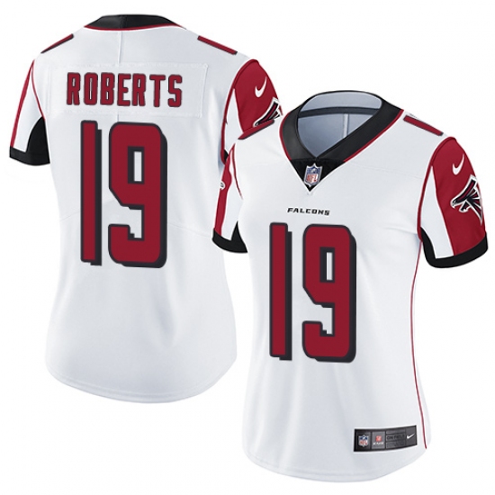 Women's Nike Atlanta Falcons 19 Andre Roberts White Vapor Untouchable Limited Player NFL Jersey